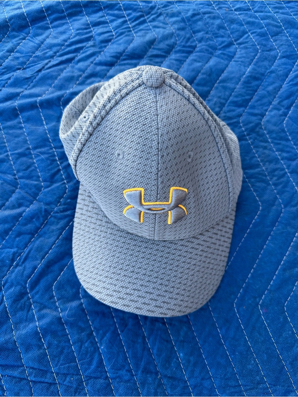 Under Armour Kids Light Gray Hat with Yellow Logo